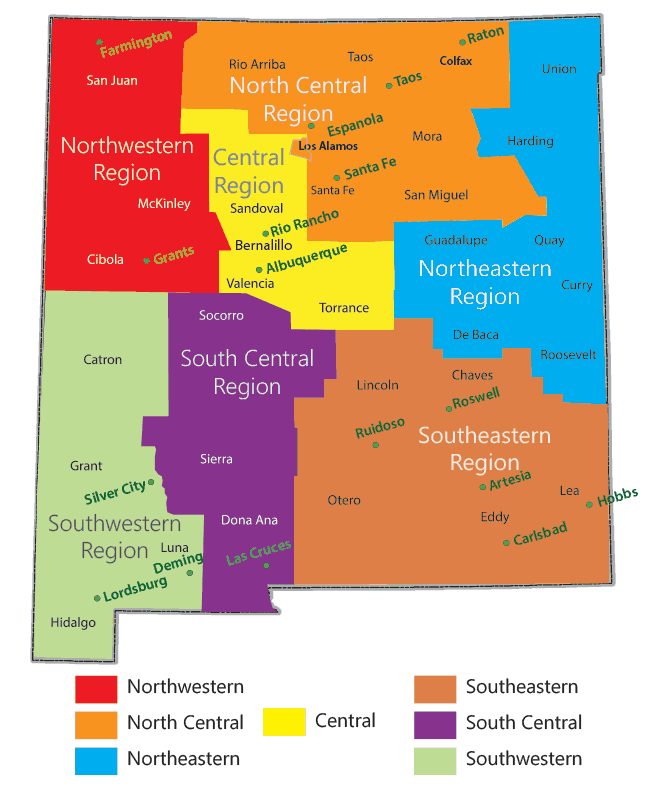 New Mexico Regional Map Sam Goldenberg Associates