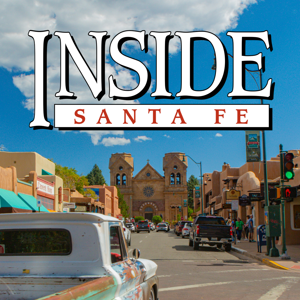 Header for inside Santa Fe, a luxury magazine sold by Sam Goldenberg & Associates